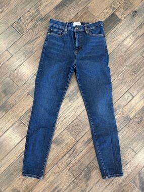 FRAME The Alix Skinny Jeans 29 Flaunt Special Edition Blue Stretch Denim